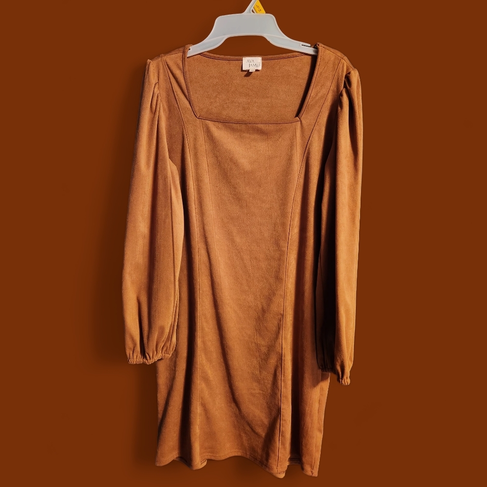 Soft suede retro dress